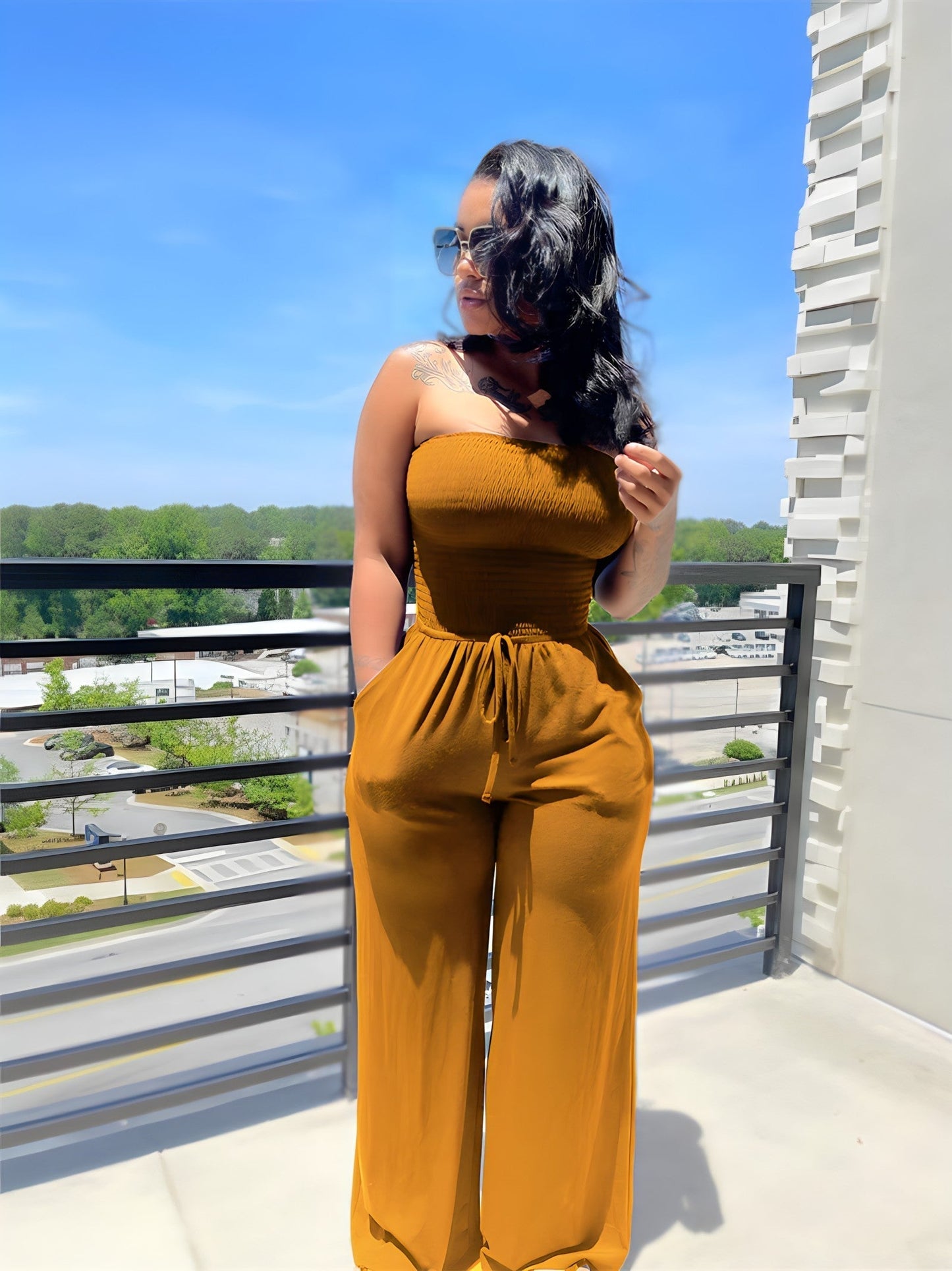 ADELINE | Strapless Jumpsuit Voor Dames