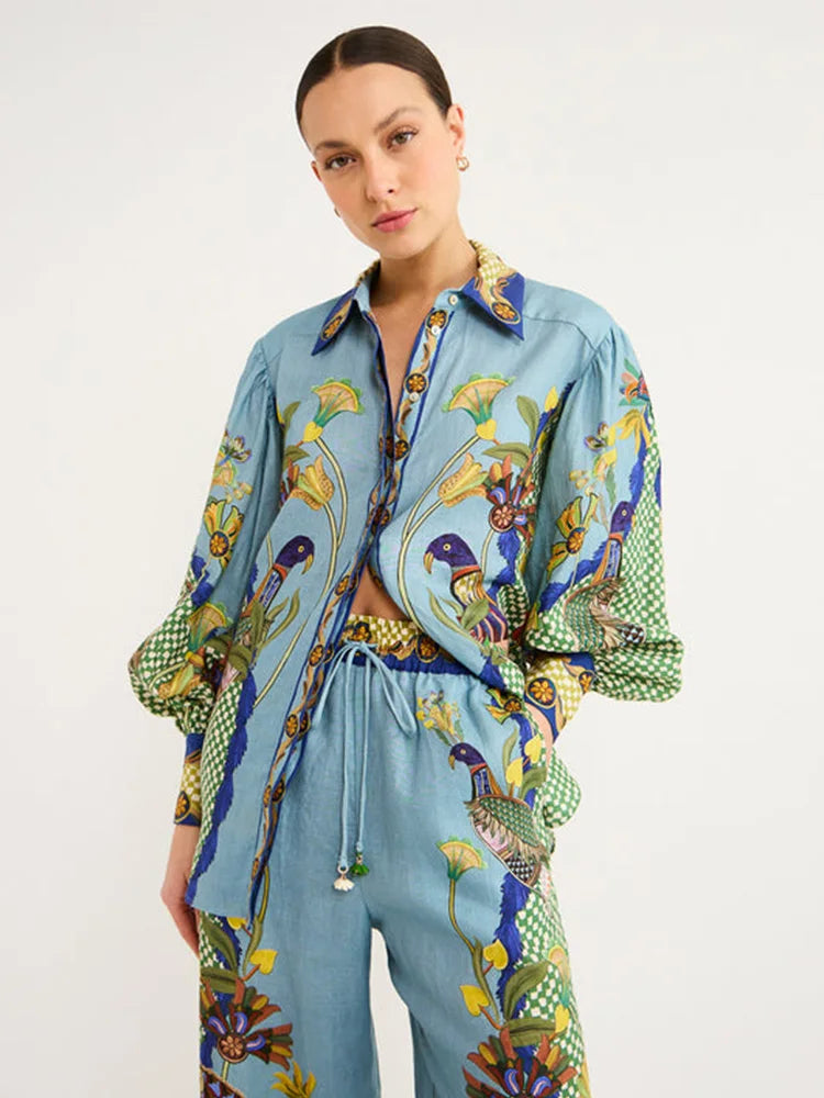 FREDERIEK | Luchtige Dames Set Met Unieke Print - Comfort, Stijlvol & Elegant