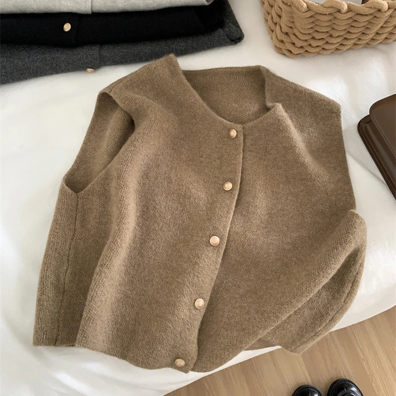 LIEKE | Wolle Dames Gilet Met Klassieke Knoopsluiting - Chic, Elegant & Comfortabel 
