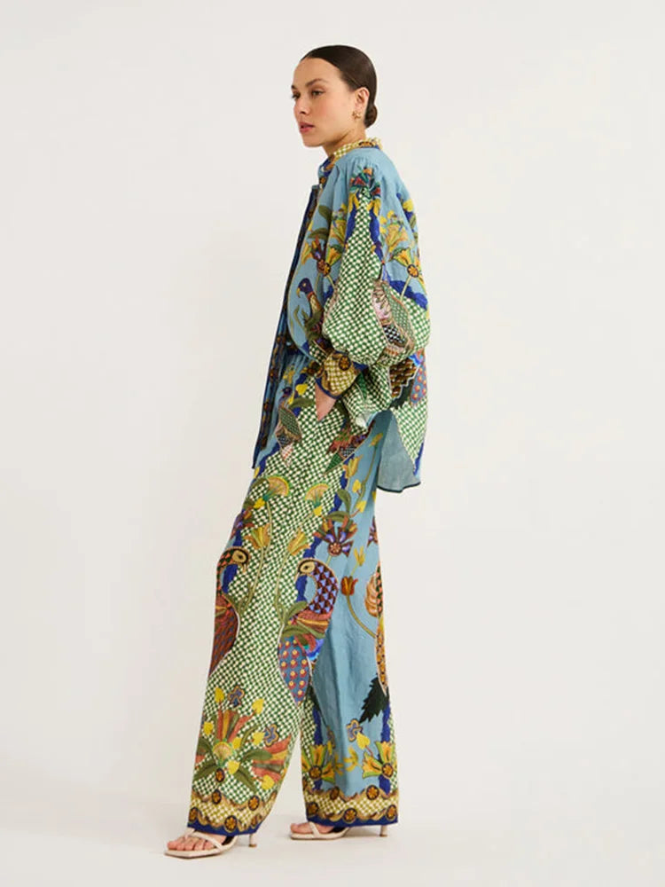 FREDERIEK | Luchtige Dames Set Met Unieke Print - Comfort, Stijlvol & Elegant