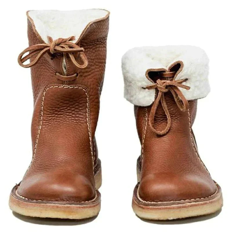 ELENA | Waterdichte Dames Fleece Laarzen Met Wollen Voering – Unieke Duurzaamheid & Ultiem Wintercomfort