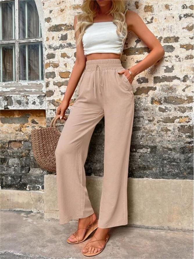 LOU | Luchtige Wijde Damesbroek Met Hoge Taille en Relaxte fit - Elegant & Comfortabel