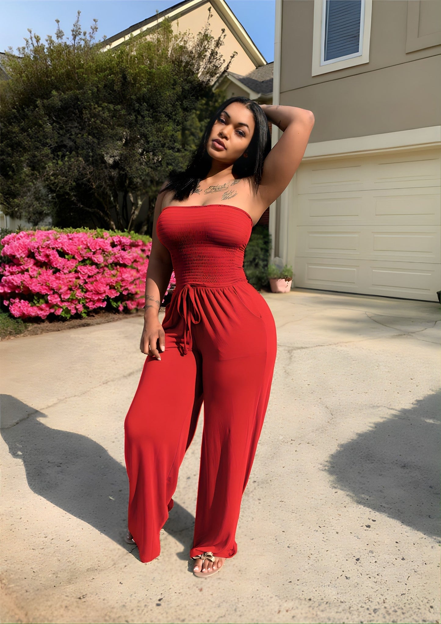 ADELINE | Strapless Jumpsuit Voor Dames