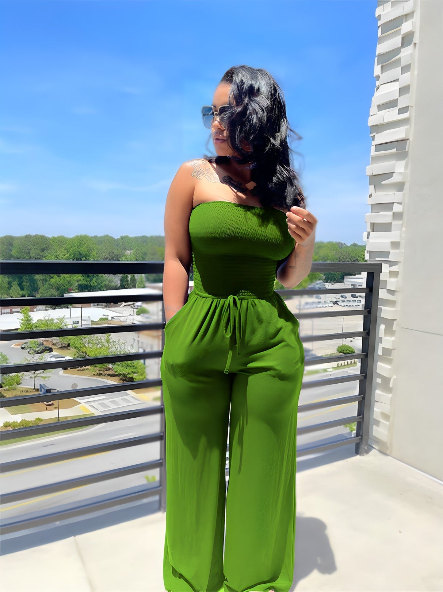 ADELINE | Strapless Jumpsuit Voor Dames