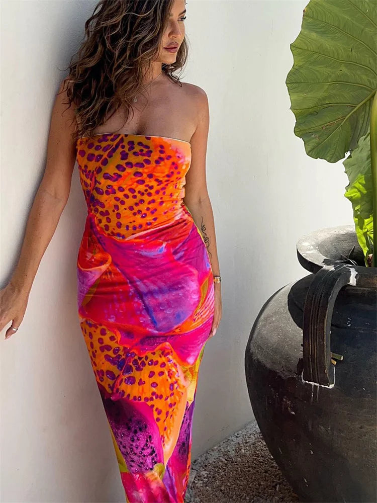 VIVIENNE | Tropische Maxi Jurk Voor Dames - Zomers & Elegant