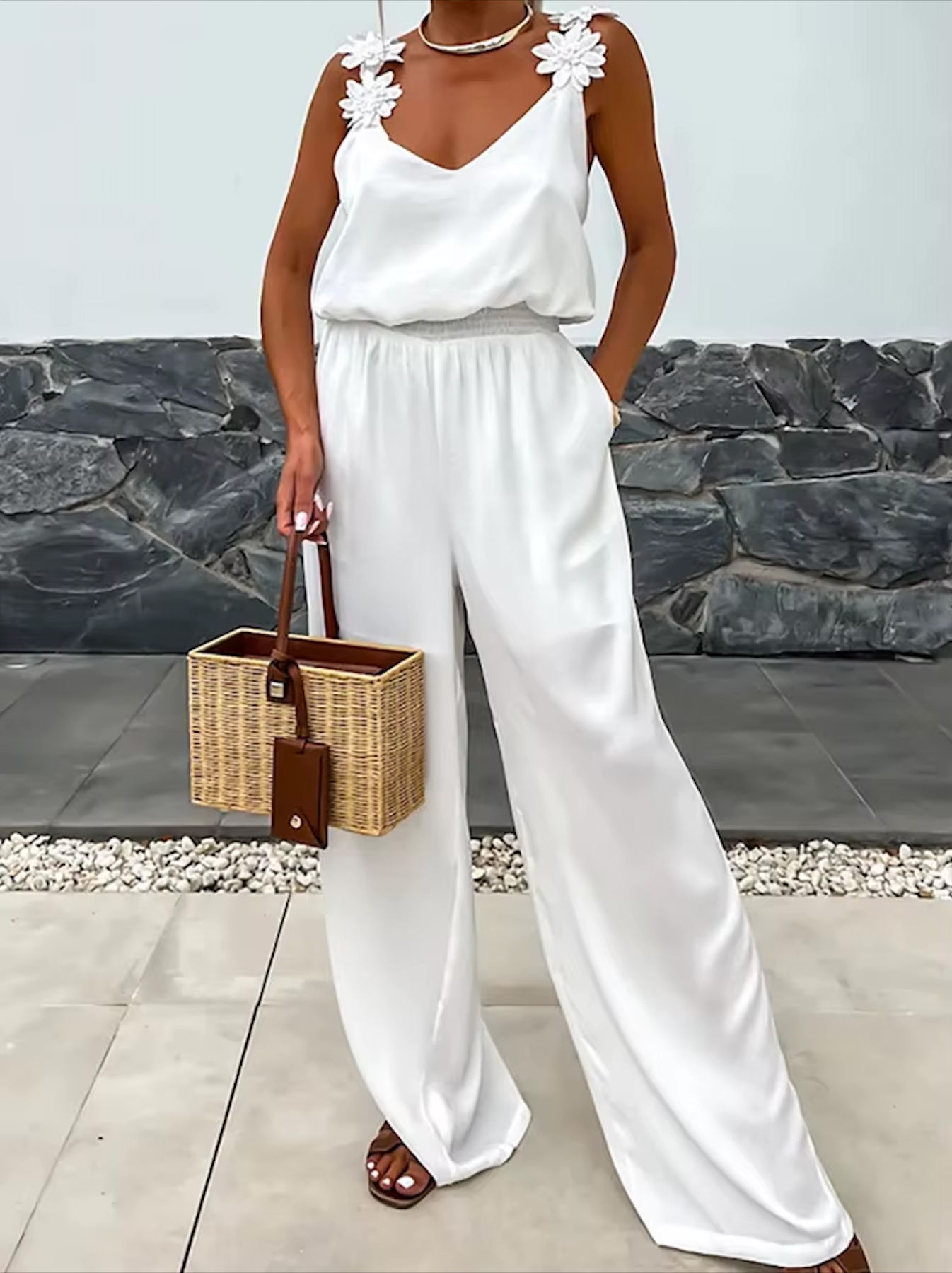 NOELLE | Luxe Satijnen Bloemen Jumpsuit Voor Dames – Stralend, Trendy & Uniek!