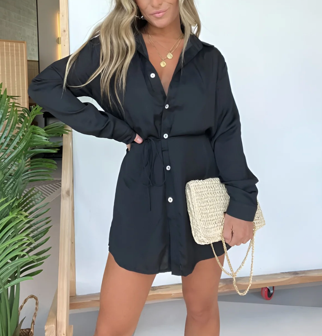 MAJA | Satin Blouse Suit - Stralend, Modieus & Comfortabel