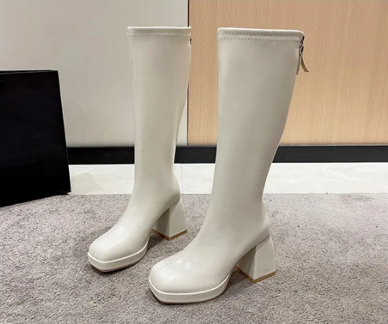 ODESSA | Elegante Hoge Dames Laarzen Met Blokhak - Comfortabel & Modieus