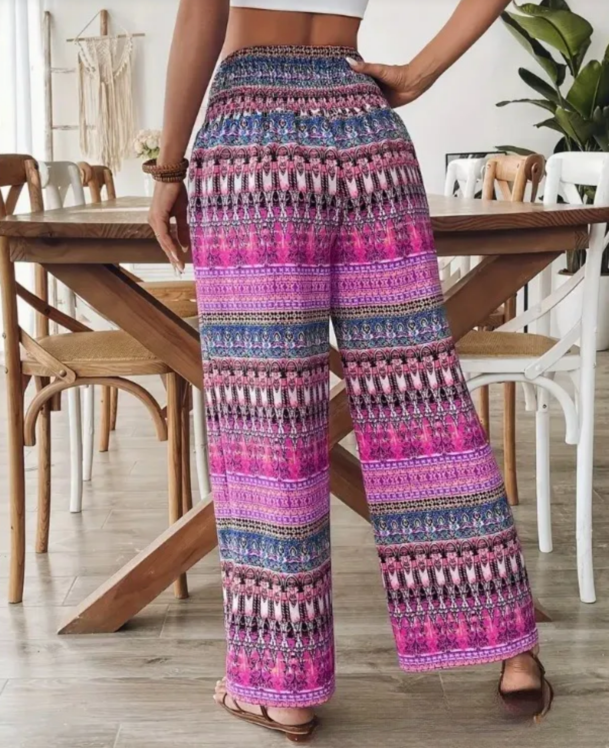 ZOÉ | Luchtige boho-broek Voor Dames met kleurrijke print en wijde pijp - Luchtig, Stijlvol & Comfortabel