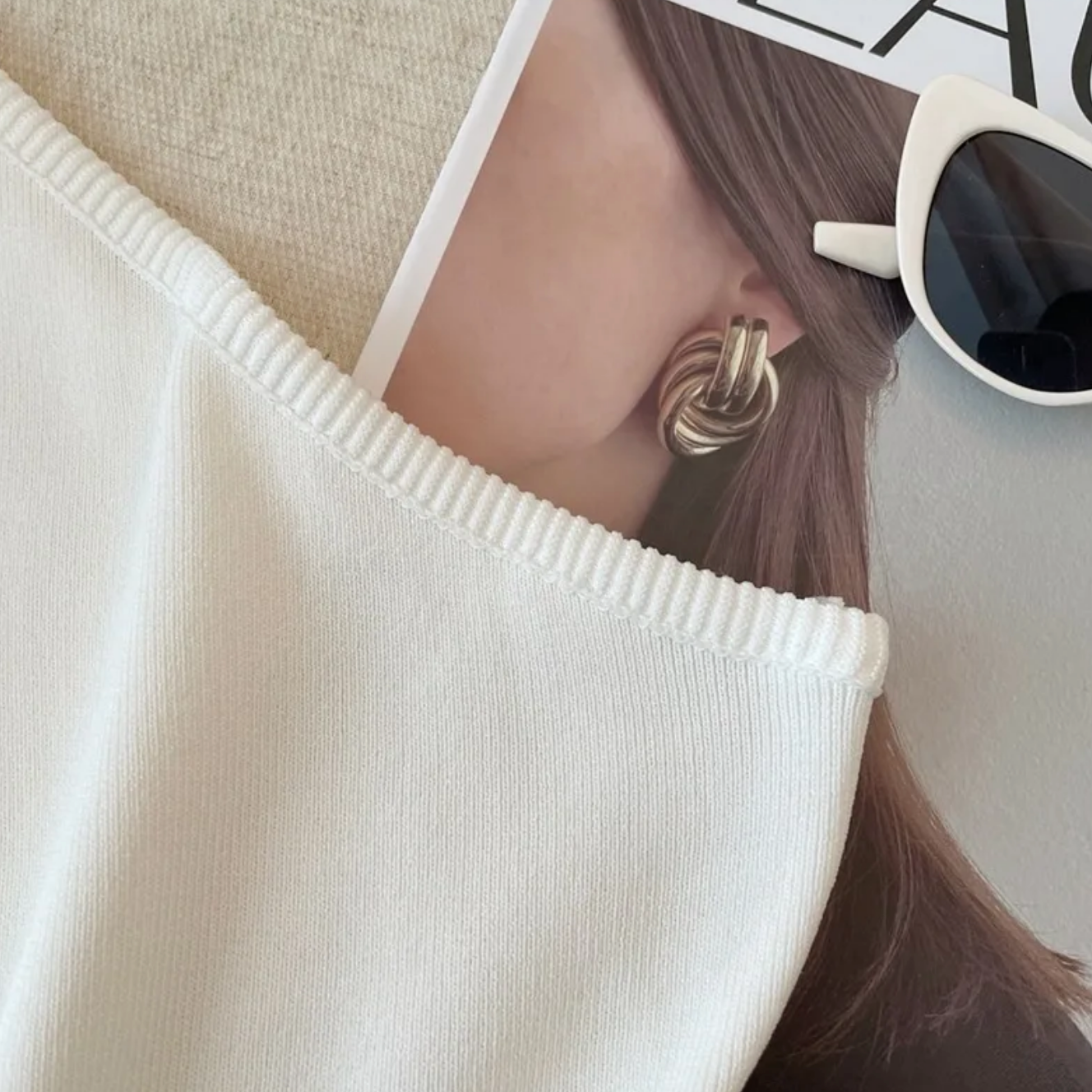 MILOU | Asymmetrische Top Met Wokkel-Detail – Modern, Elegant & Perfect Voor Elke Dag