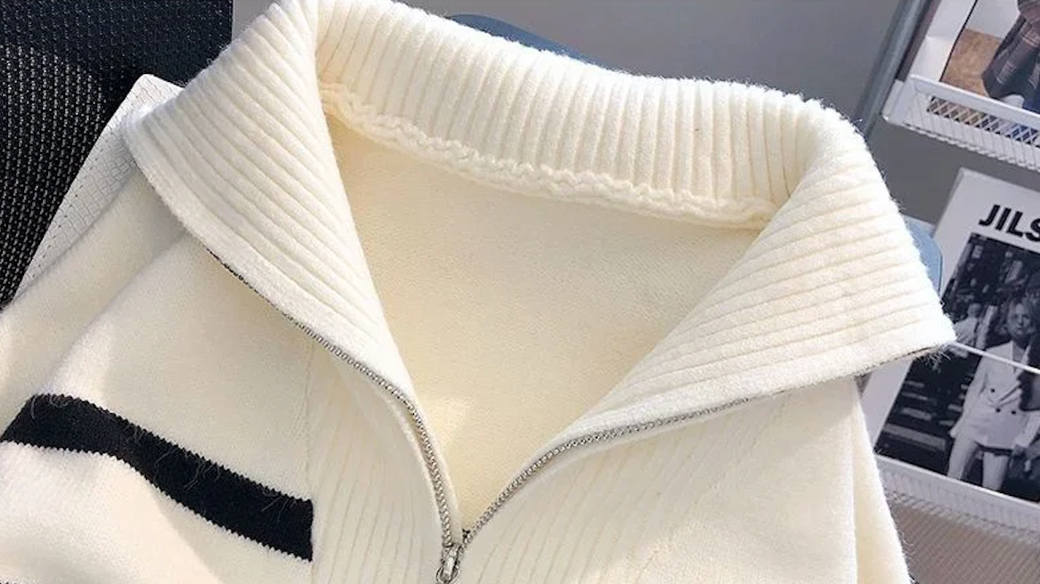 MAE | Gestreepte Half-Zip Trui Voor Dames – Warm, Stijlvol & Ideaal Voor Frisse Dagen