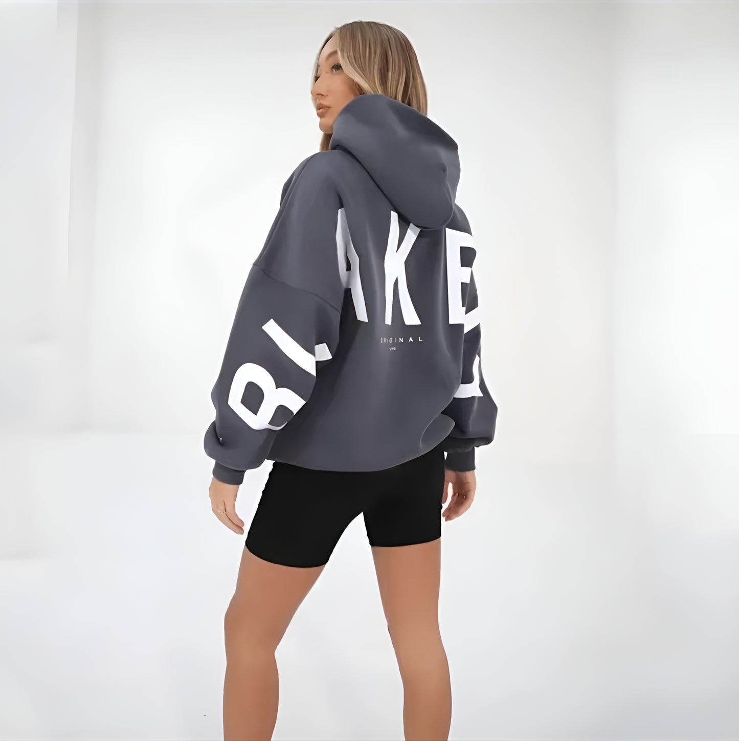 Oversized Warme Dames Hoodie Met Tekst – Stijlvol & Gezellig Voor Koude Dagen