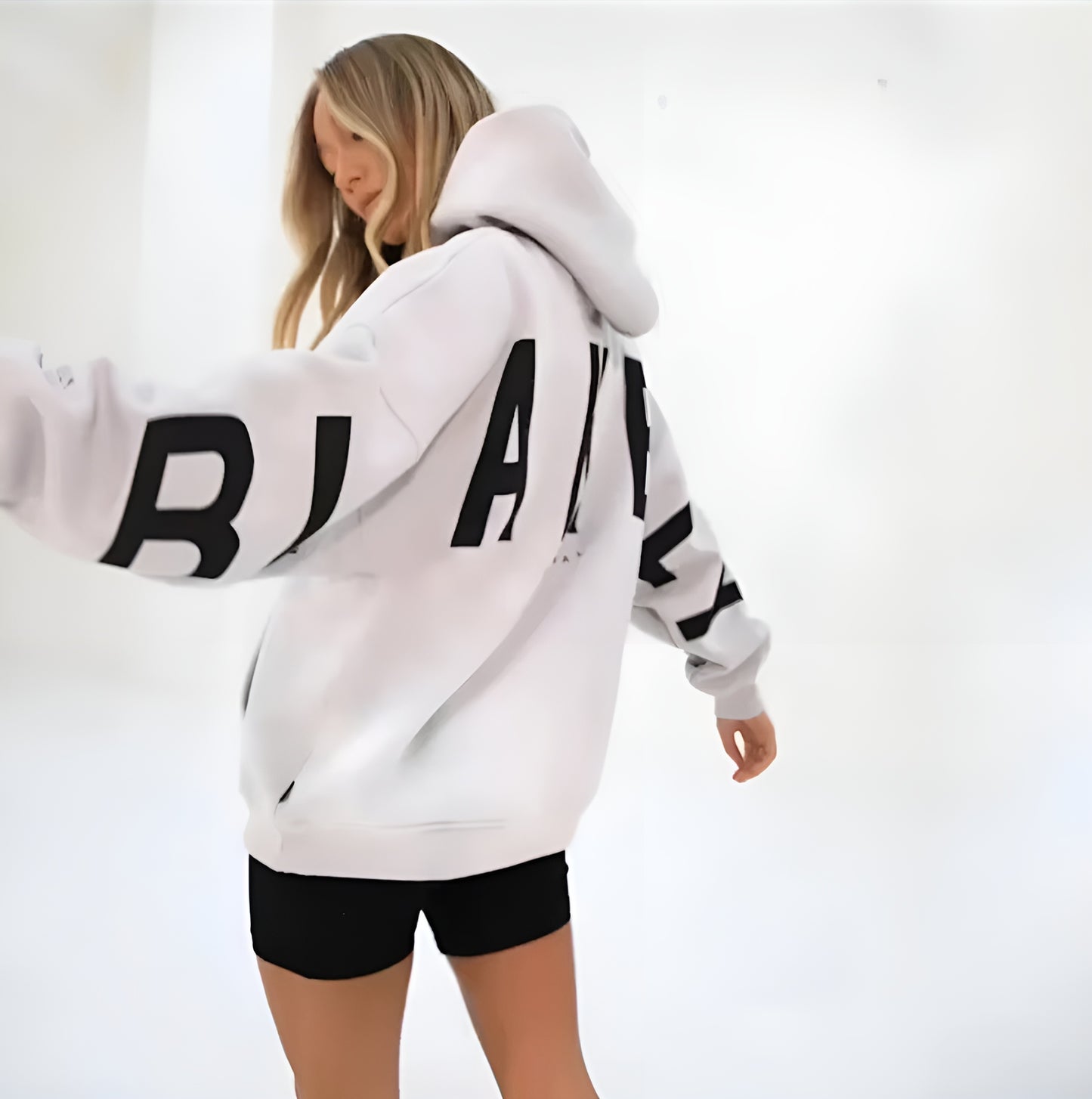 Oversized Warme Dames Hoodie Met Tekst – Stijlvol & Gezellig Voor Koude Dagen