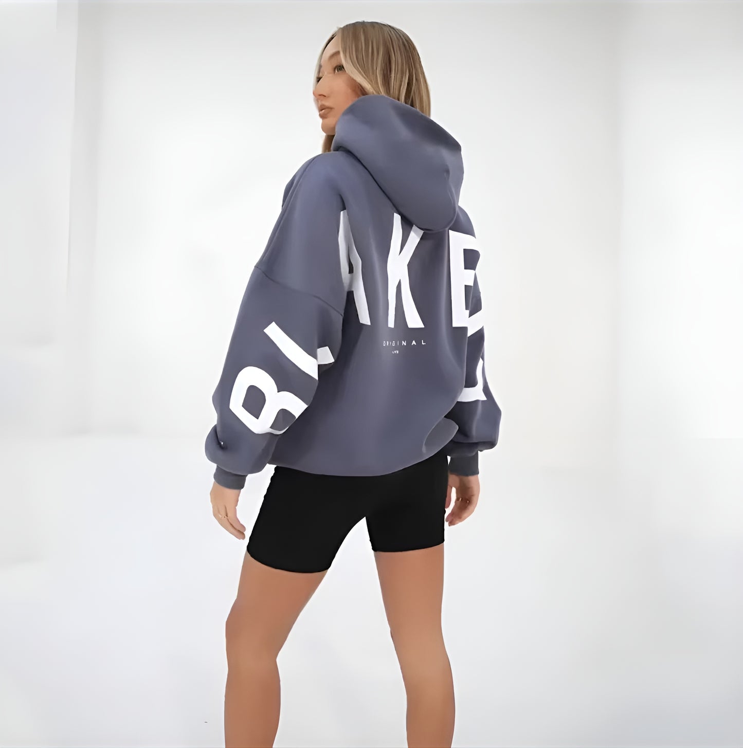 Oversized Warme Dames Hoodie Met Tekst – Stijlvol & Gezellig Voor Koude Dagen