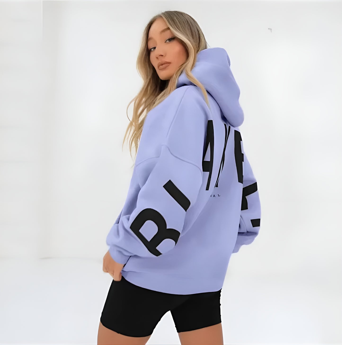 Oversized Warme Dames Hoodie Met Tekst – Stijlvol & Gezellig Voor Koude Dagen