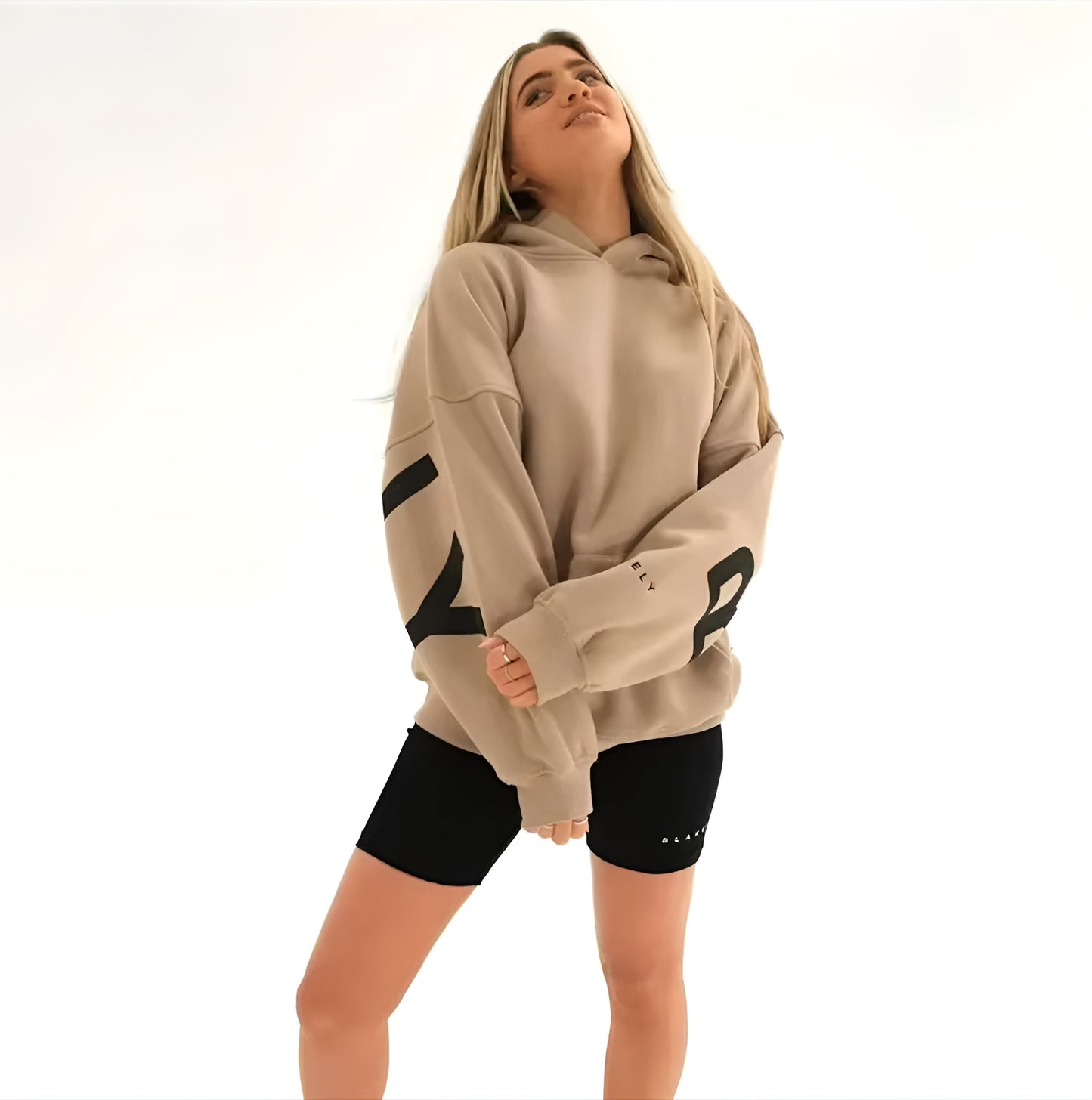 Oversized Warme Dames Hoodie Met Tekst – Stijlvol & Gezellig Voor Koude Dagen