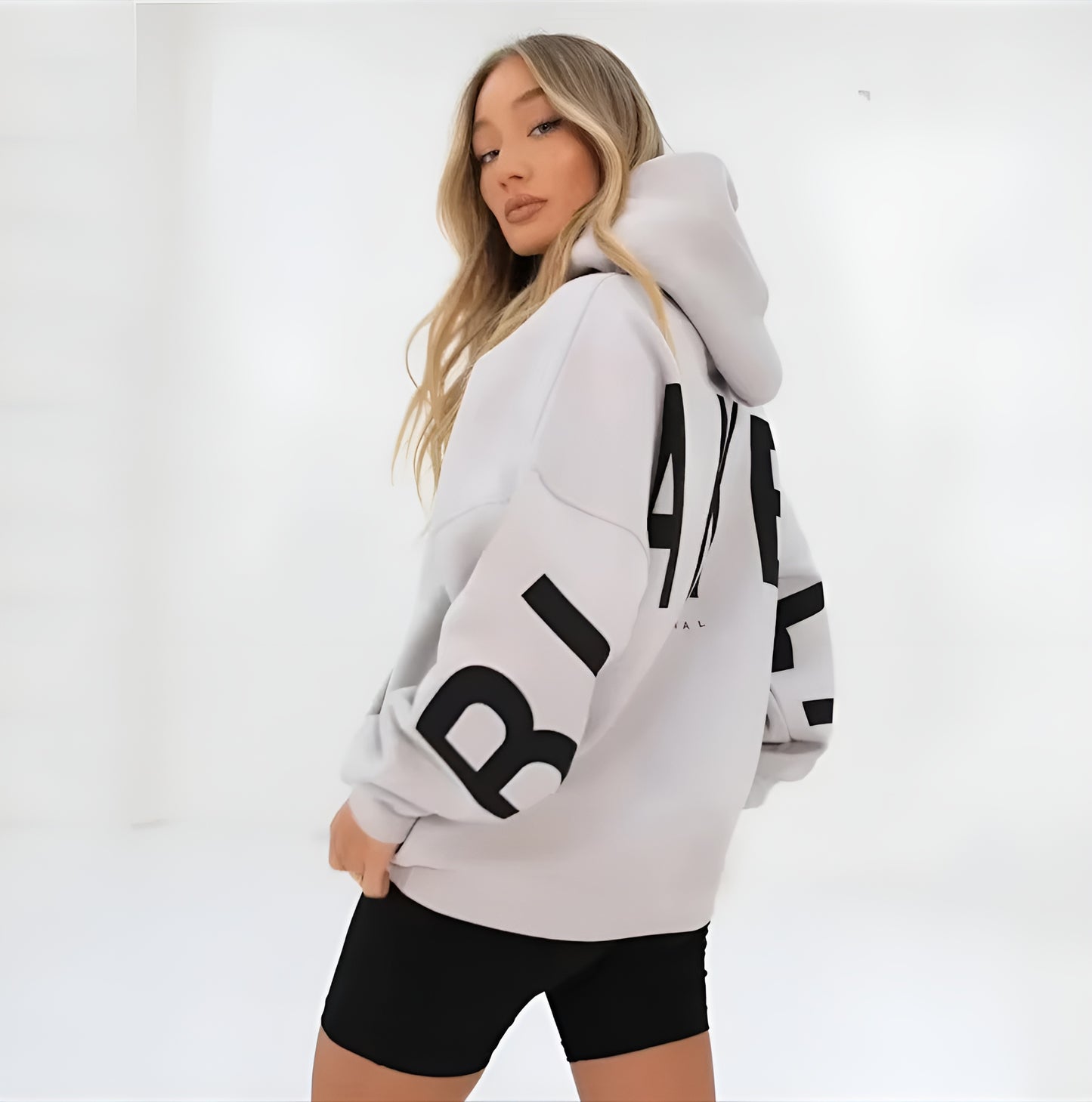 Oversized Warme Dames Hoodie Met Tekst – Stijlvol & Gezellig Voor Koude Dagen