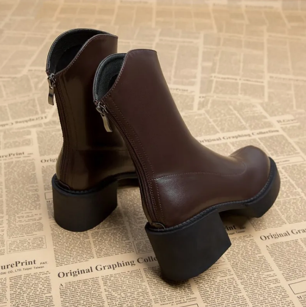Stevige Dames Leren Hoge Laarzen | Stijlvol, Warm & Comfortabel voor de Winter