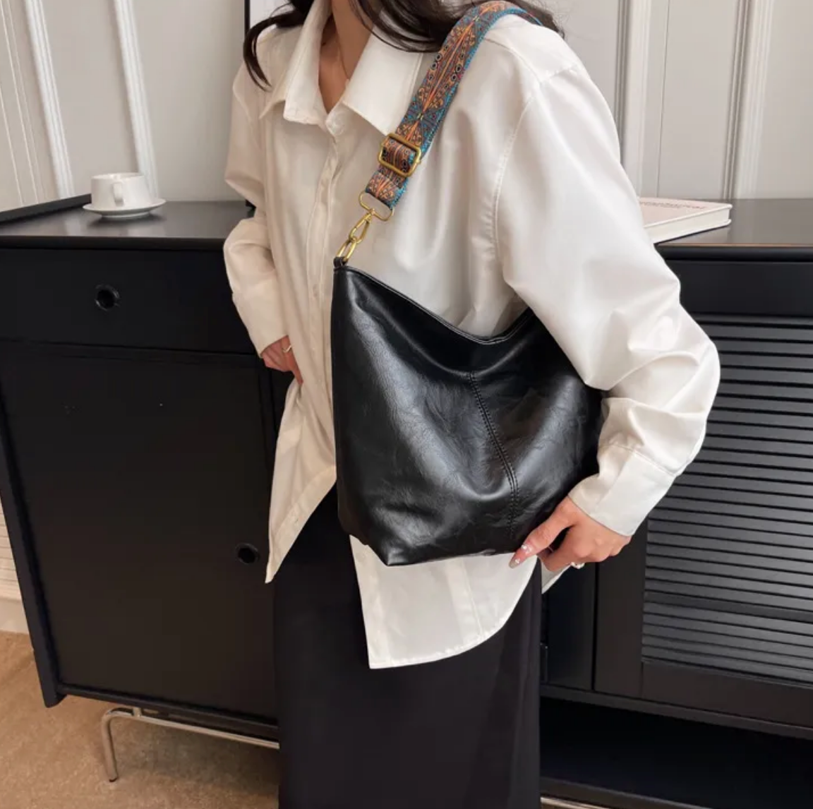 Stijlvolle Vintage Dames Leren Handtas – Tijdloos & Elegant