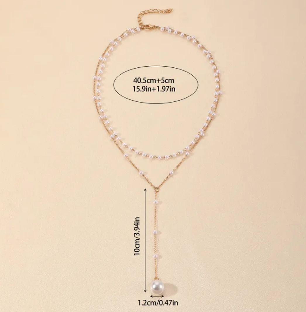 Gouden gelaagde ketting met parels | Luxe statement voor tijdloze elegantie