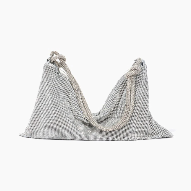 AVA | Glitter Dames Tas Met Kettinghengsel – Luxe, Verfijnd, Compact