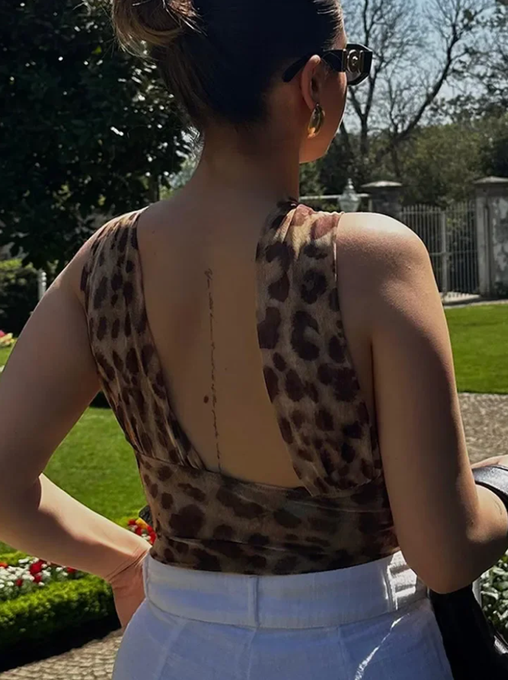 NURA | Dames Body Met Luipaard Print - Zomers & Modieus