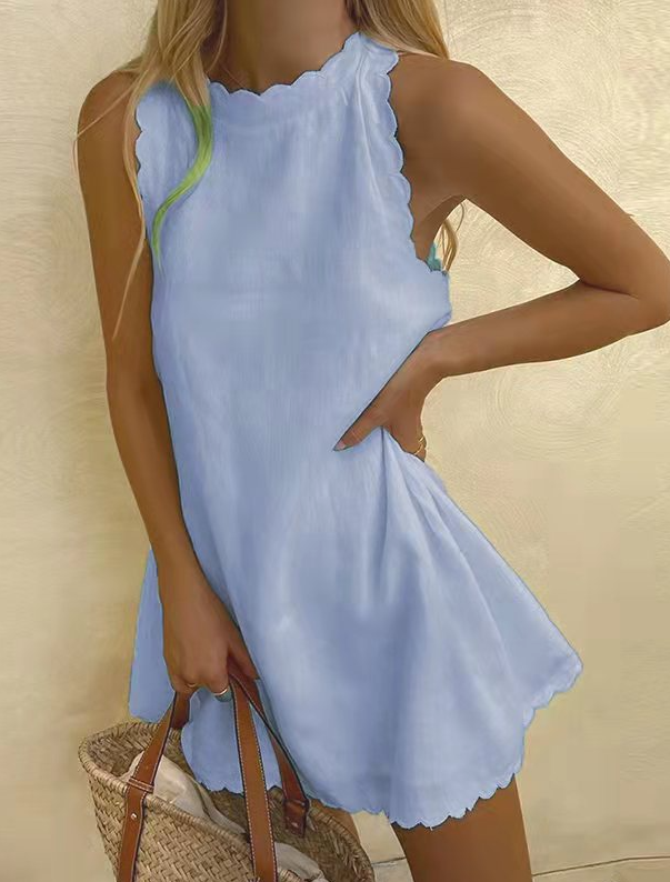 LIANE | Elegante Mini Zomerjurk Voor Dames met Golvende Details