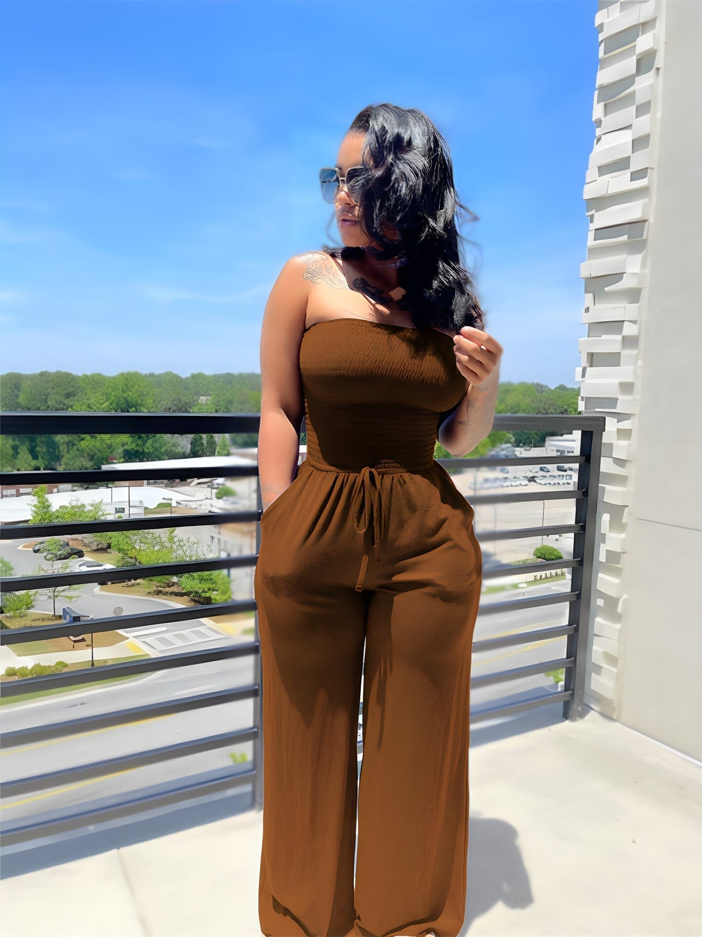 ADELINE | Strapless Jumpsuit Voor Dames
