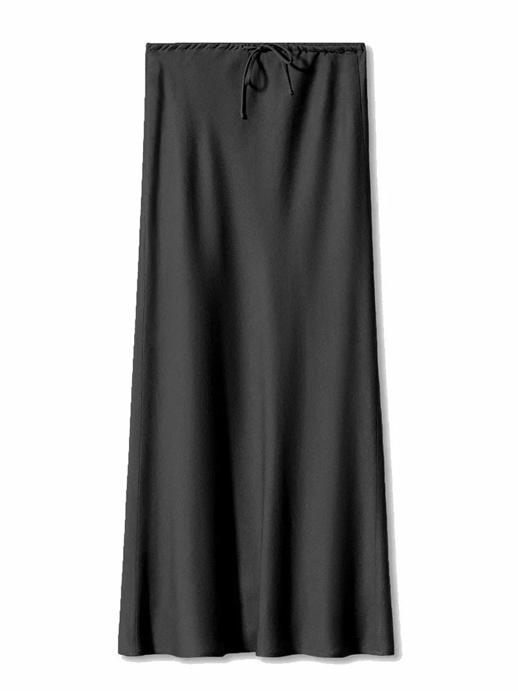 CHERISSE | Luxe Satijnen Dames Rok Met Verstelbare Taille - Zacht, Elegant & Makkelijk te Combineren