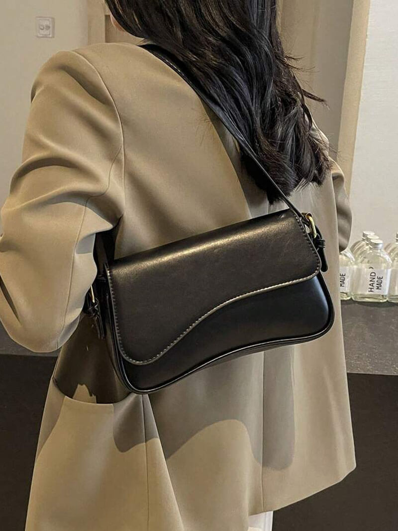 JANITA | Dames Schouder Tas Met strak & Golvend Design - Veelzijdig, Luxe & Modieus