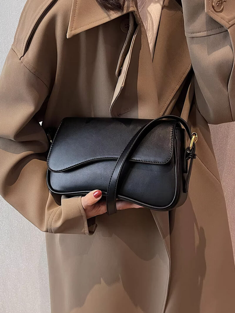 JANITA | Dames Schouder Tas Met strak & Golvend Design - Veelzijdig, Luxe & Modieus