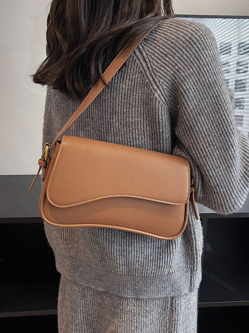 JANITA | Dames Schouder Tas Met strak & Golvend Design - Veelzijdig, Luxe & Modieus