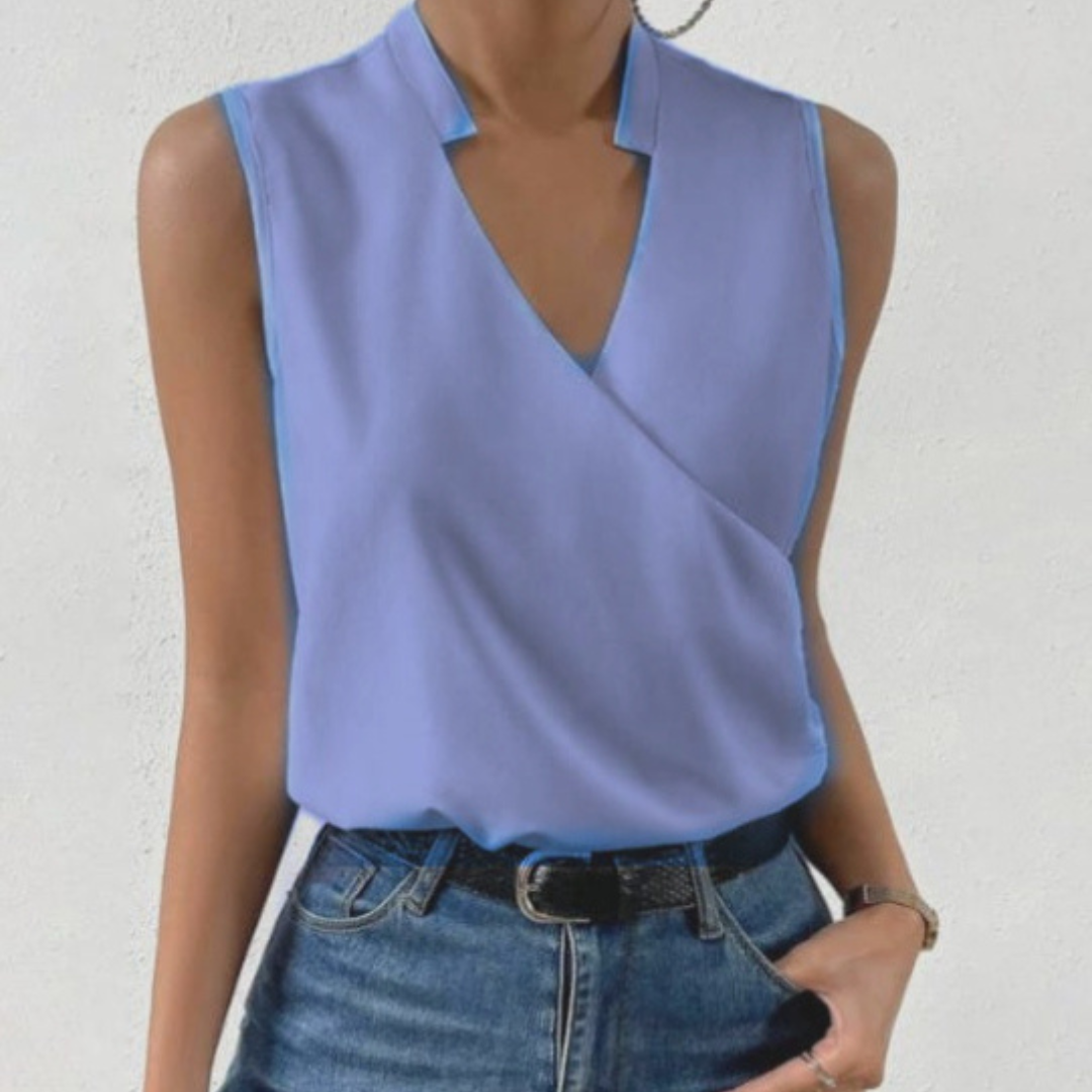 SOLENA | Zacht Zomertopje Met V-Hals Dames – Licht, Luchtig & Perfect Voor Warme Dagen