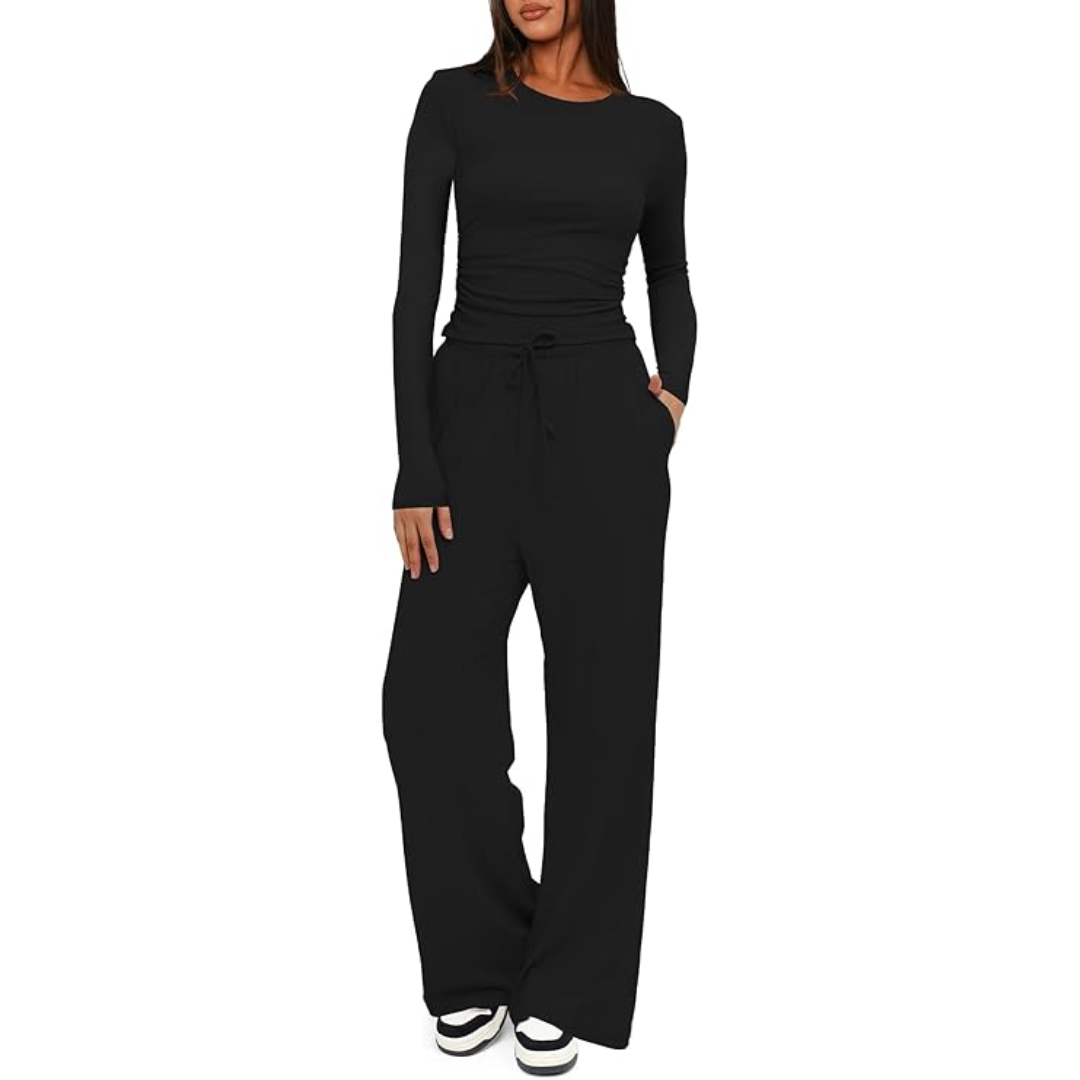 LIEKE | 2-Delige Lounge-Set Voor Dames – Zacht, Ademend & Perfect Voor Comfortabele Herfst Dagen