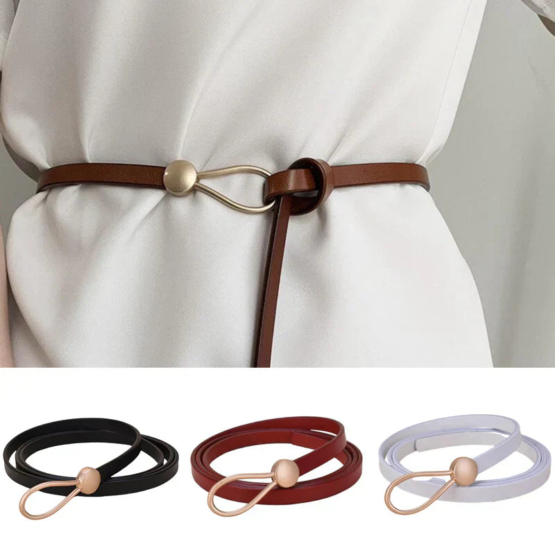 MAE | Elegante Leren Damesriem Met Unieke Design – Tijdloos, Verfijnd & Perfect Voor Elke Gelegenheid