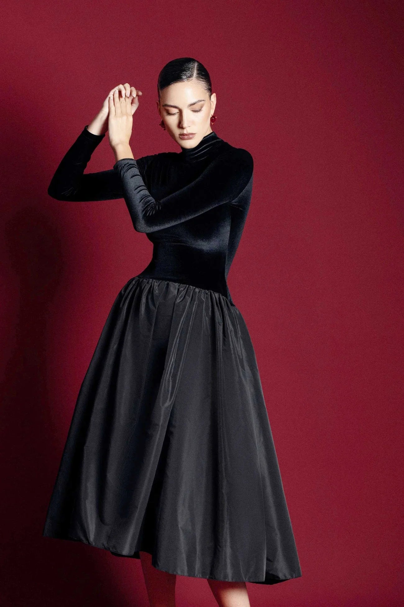 Harper - Velvet Long Sleeve Jurk