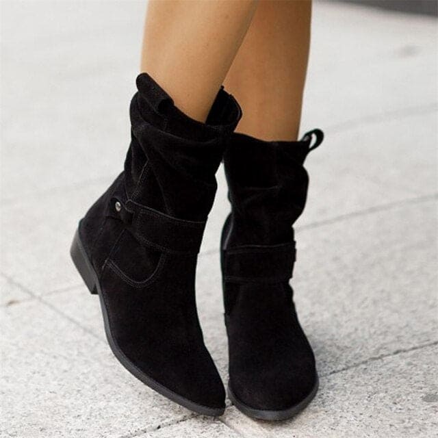 RENA | Casual Cowboy Style Laarzen Voor Dames Met Lage hak - Stijlvol & Comfortabel