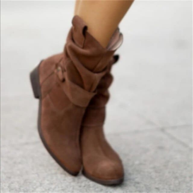 RENA | Casual Cowboy Style Laarzen Voor Dames Met Lage hak - Stijlvol & Comfortabel