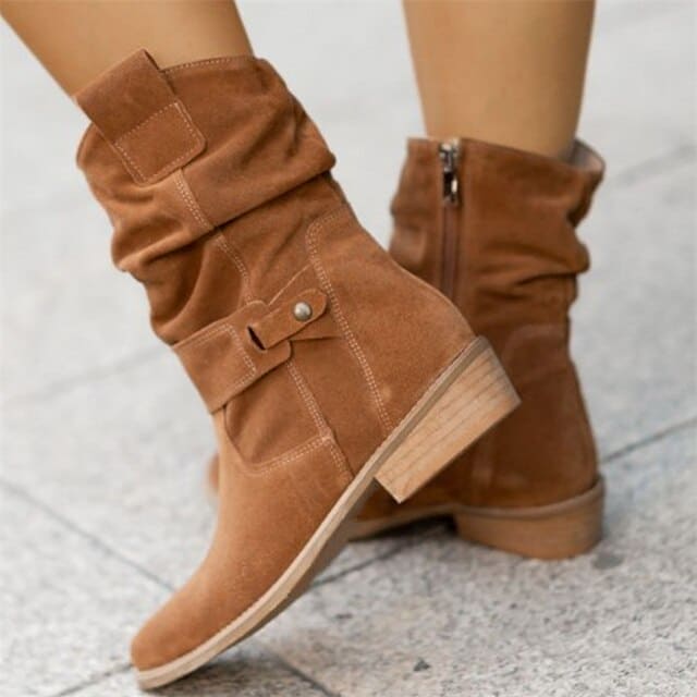 RENA | Casual Cowboy Style Laarzen Voor Dames Met Lage hak - Stijlvol & Comfortabel