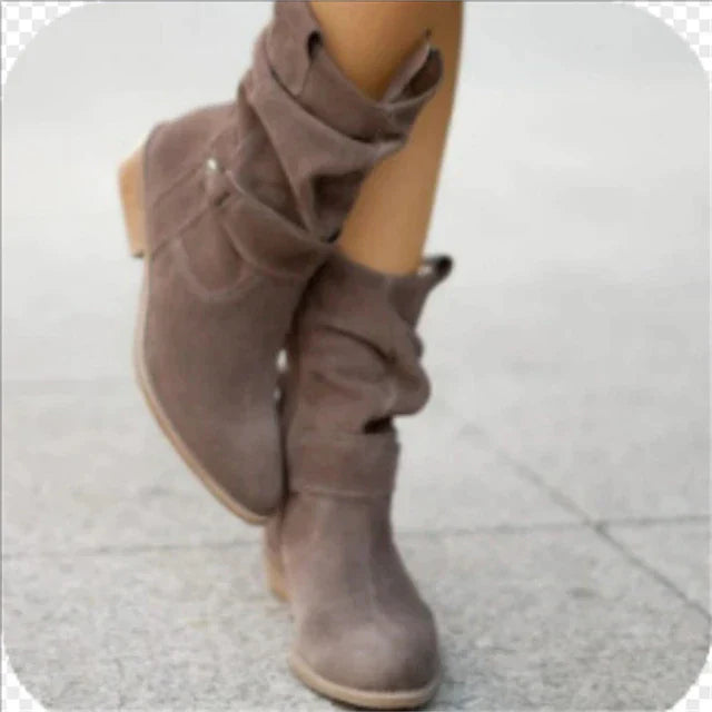 RENA | Casual Cowboy Style Laarzen Voor Dames Met Lage hak - Stijlvol & Comfortabel
