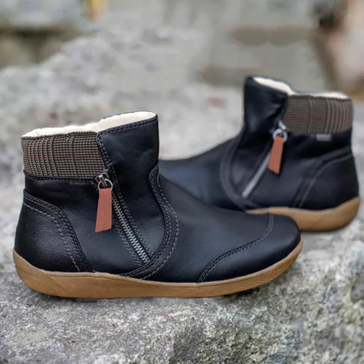 Waterdichte Leren Dames Boots – Comfortabel, Orthopedisch & Slipbestendig