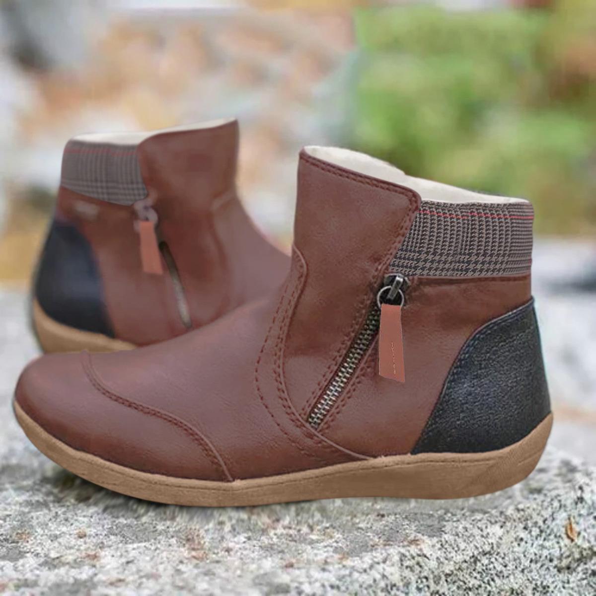 Waterdichte Leren Dames Boots – Comfortabel, Orthopedisch & Slipbestendig