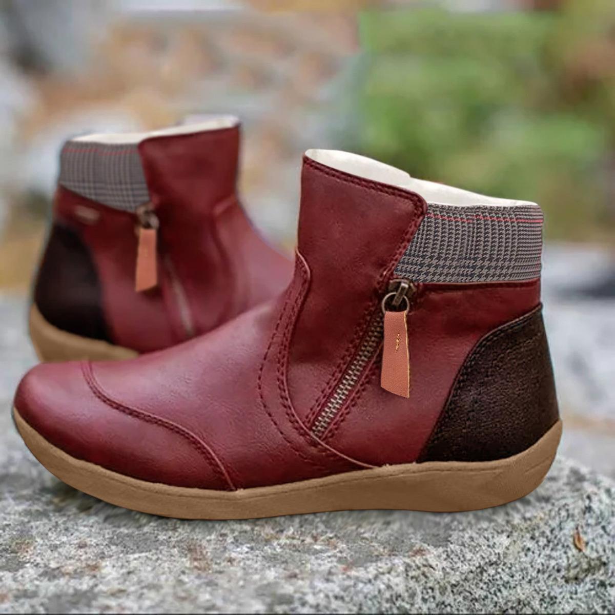 Waterdichte Leren Dames Boots – Comfortabel, Orthopedisch & Slipbestendig