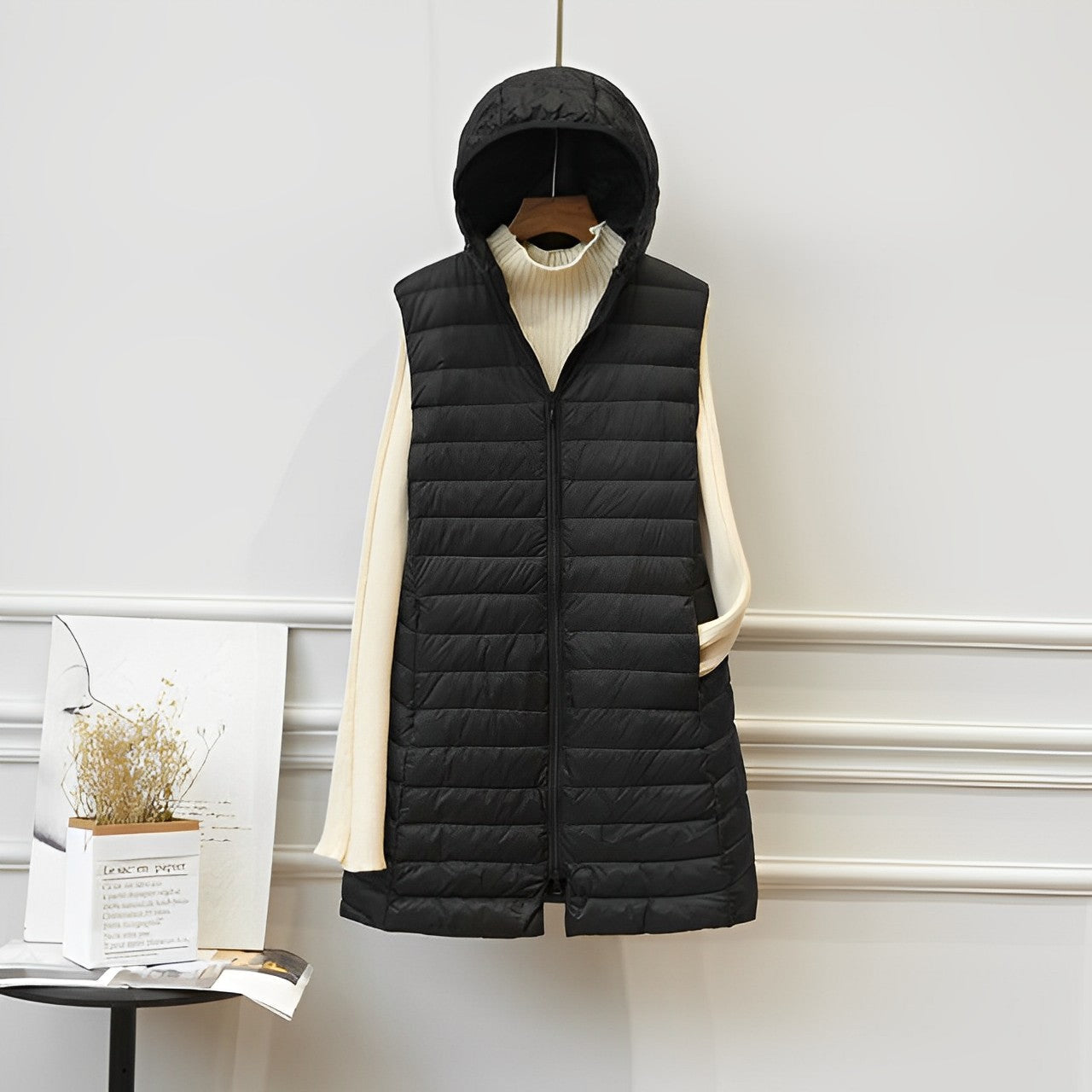 LUANA | Mouwloze Lange Bodywarmer Voor Dames – Warm, Licht & Ideaal Voor Herfst- en Winterlagen