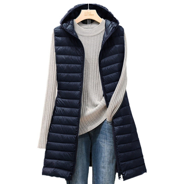 LUANA | Mouwloze Lange Bodywarmer Voor Dames – Warm, Licht & Ideaal Voor Herfst- en Winterlagen