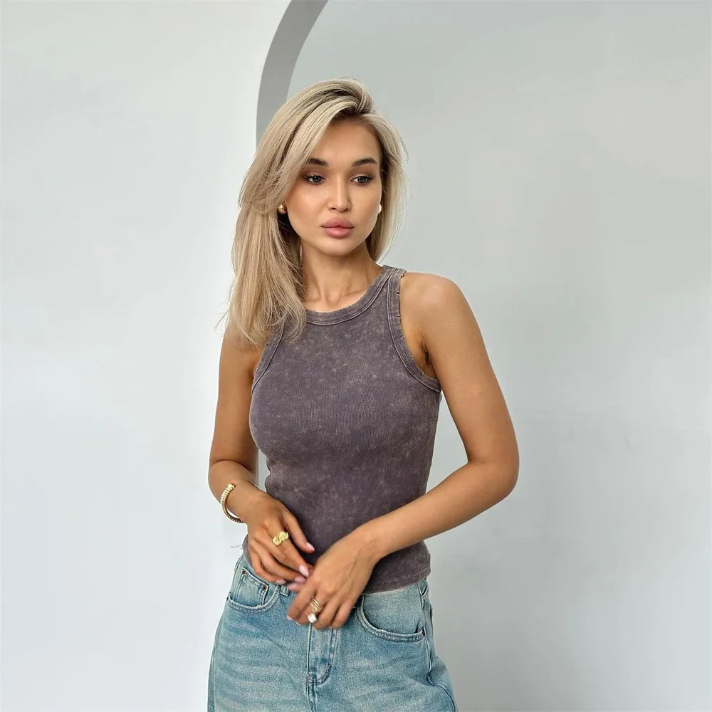 RIANE | Casual Ribbel Tanktop Voor Dames – Mouwloze Must-have voor Elke Dag