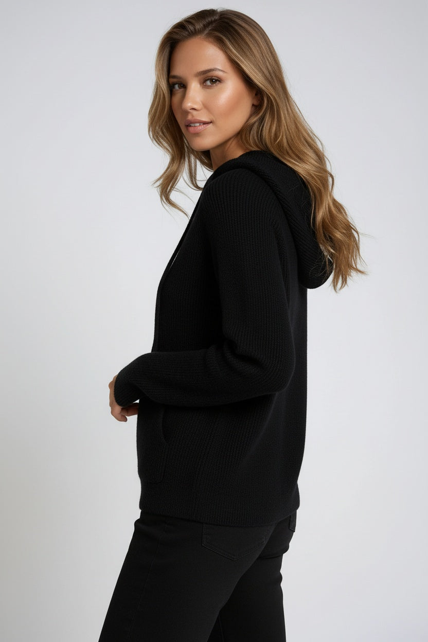 Warme Dames Hoodie – Wol & Gebreid Comfort Voor Koude Dagen