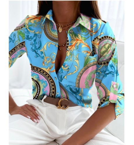 MARIS | Zomer Dames Blouse – Abstracte Print voor Kantoor & Vrije Tijd