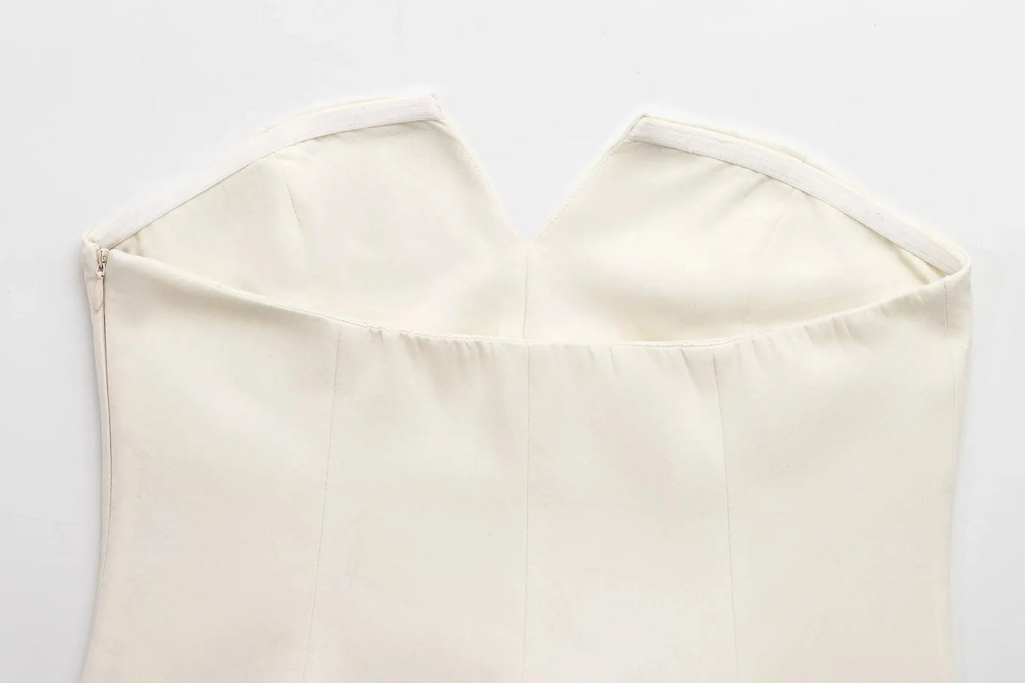MILA | Luxe Strapless Dames Top Met V-Hals En Antislip Detail – Elegant, Comfortabel & Blijft Perfect Zitten
