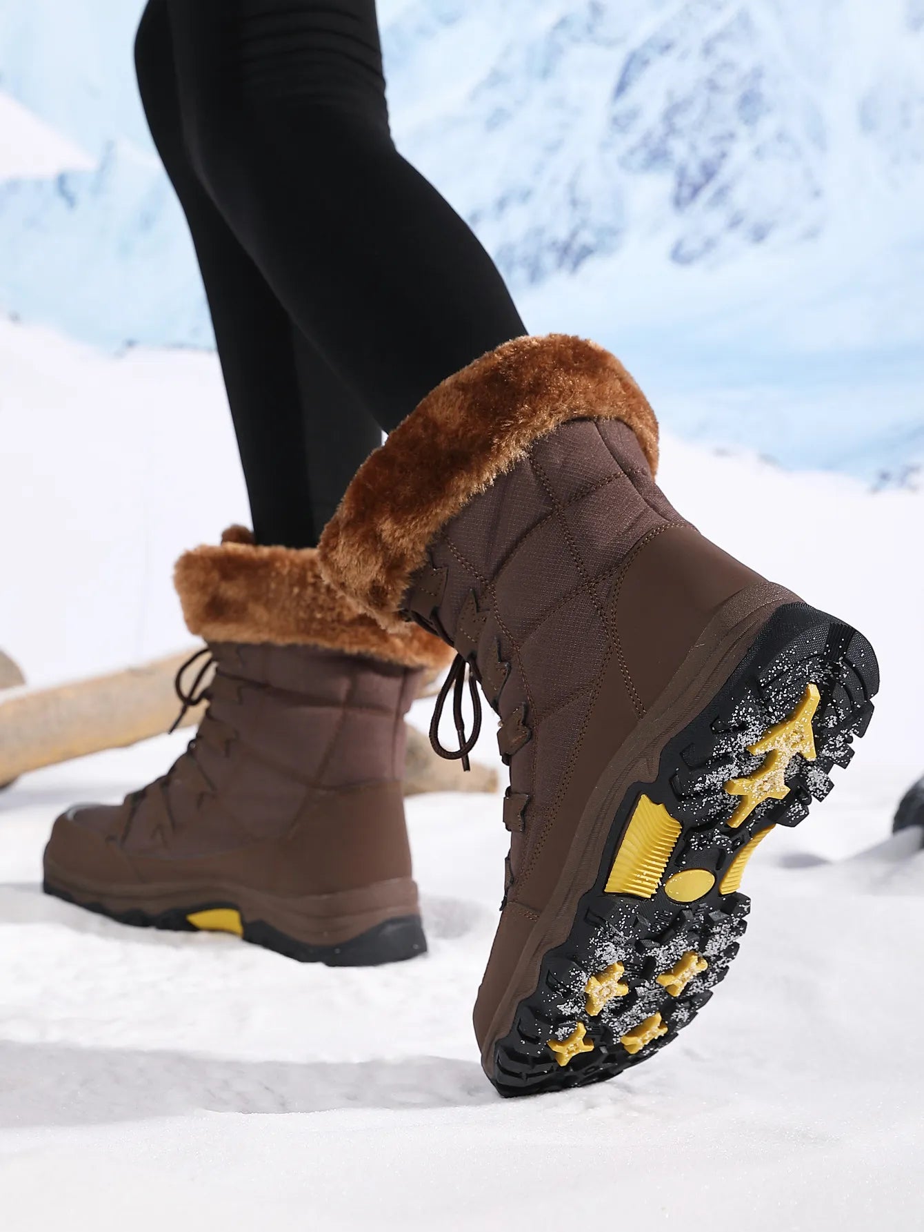 Warme Dames Winterlaarzen Met Bont – Ultiem Comfort En Grip Op IJskoude Dagen